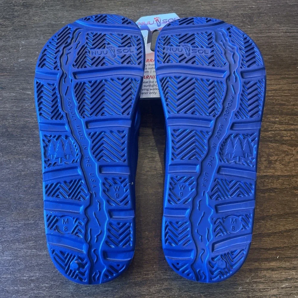 NuuSol Cascade Blue Springs W 9 M 8 Flip Flops New USA Made